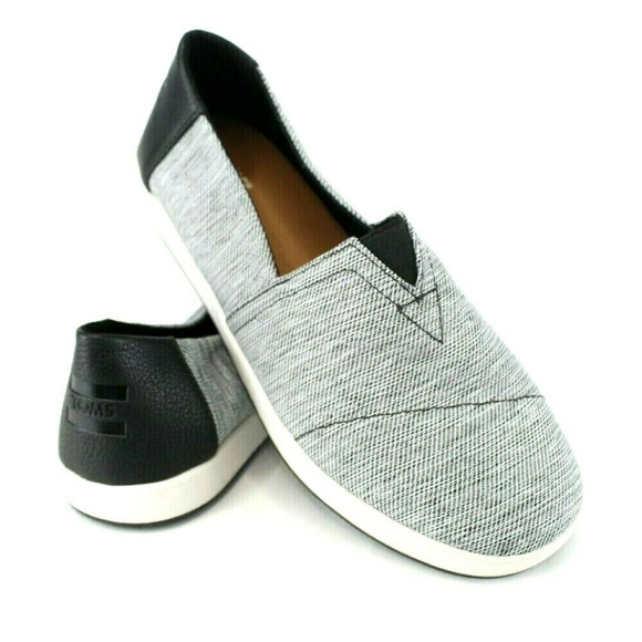 Toms Mens Ava Canvas Slip On Sz 9 Gray Black main image 5